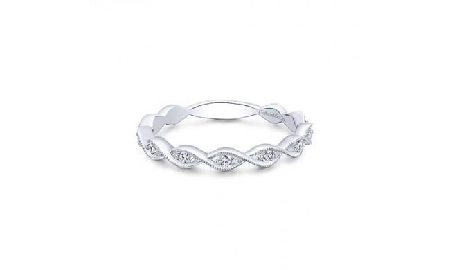 Gabriel & Co. 14k White Gold Diamond Stackable Ladies' Ring