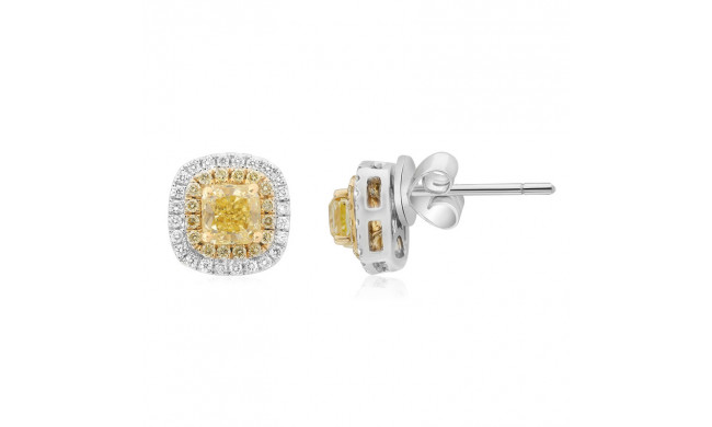 Roman & Jules Two Tone 18k Gold Studs - KE1449WY-18K-3