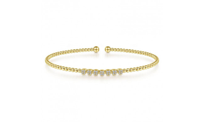 Gabriel & Co. 14k Yellow Gold Bujukan Diamond Bangle Bracelet - BG4116-65Y45JJ