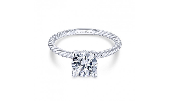 Gabriel & Co. 14k White Gold Hampton Solitaire Engagement Ring - ER13913R4W44JJ