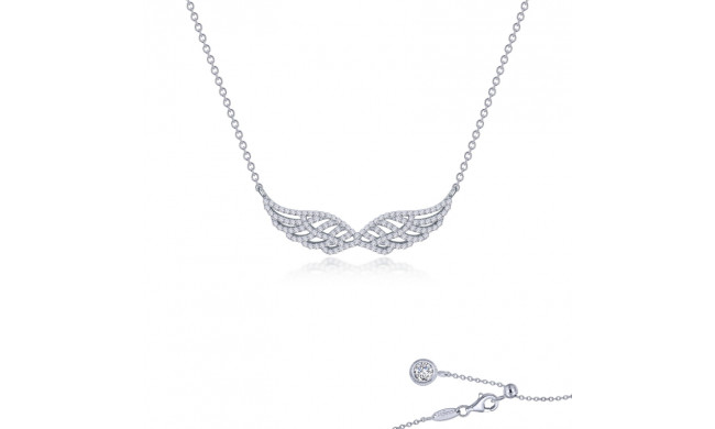 Lafonn Platinum Angel Wings Necklace - N0252CLP20