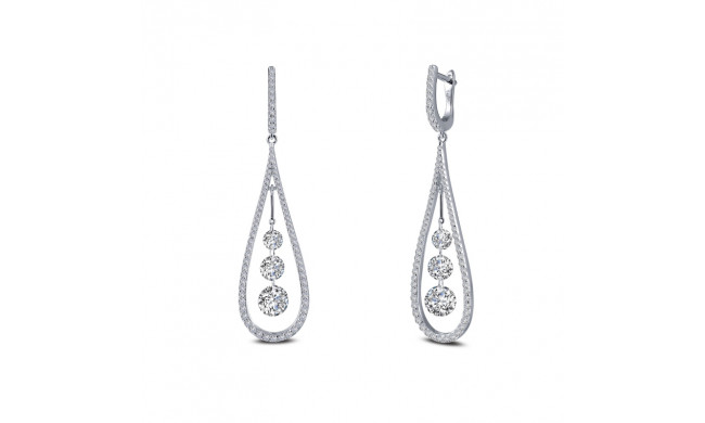 Lafonn Fancy Hoop Drop Earrings - 8E024CLP00