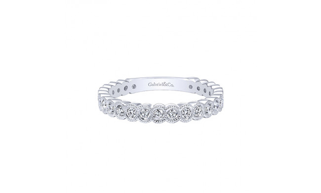 Gabriel & Co. 14k White Gold Diamond Stackable Ladies' Ring