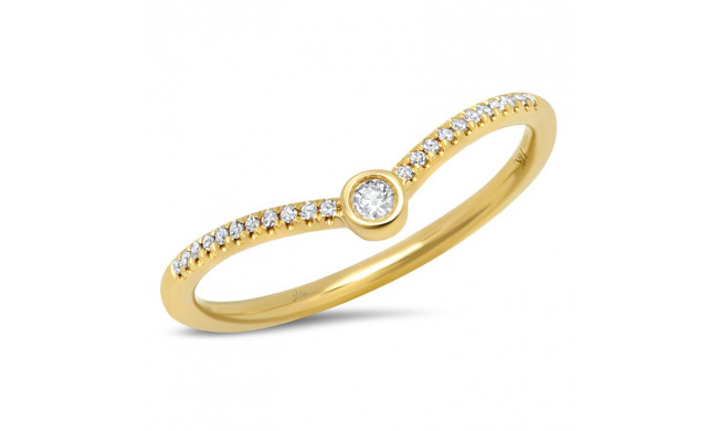 Shy Creation 14k Yellow Gold Diamond Womens Ring - SC55003595