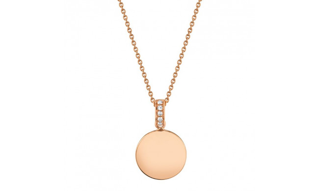Shy Creation 14k Rose Gold Diamond Necklace - SC22004047AC
