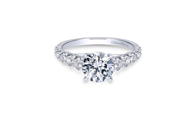 Gabriel & Co. 14k White Gold Contemporary Straight Engagement Ring - ER11737R6W44JJ