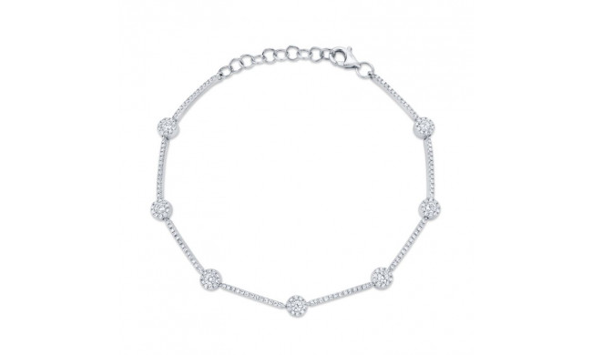 Shy Creation 14k White Gold Diamond Bracelet - SC55004932