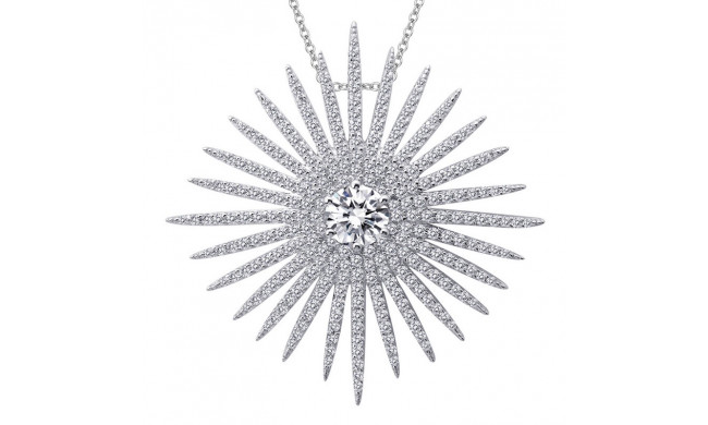 Lafonn Sunburst Pendant Necklace - 7P003CLP18