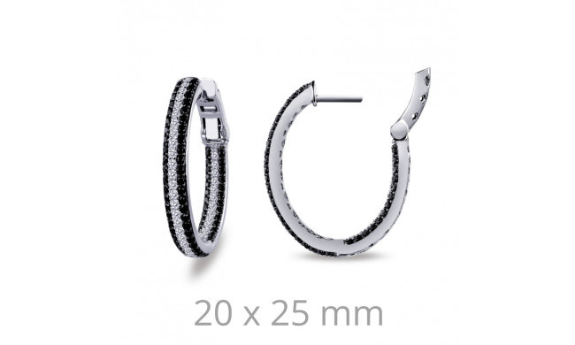 Lafonn 2.85 CTW Oval Hoop Earrings - E3028CBP00