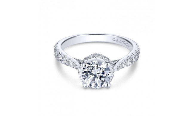 Gabriel & Co. 14k White Gold Infinity Straight Engagement Ring - ER13853R4W44JJ