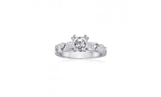 Roman & Jules 14k White Gold Straight Engagement Ring - 1043-1