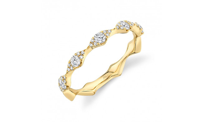 Shy Creation 14k Yellow Gold Diamond Womens Band - SC55005597