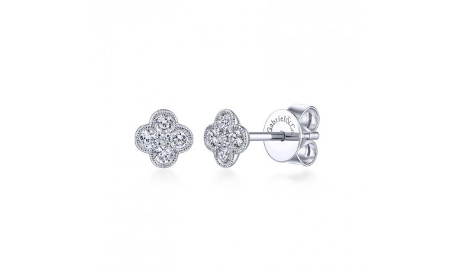 Gabriel & Co. 14k White Gold Lusso Diamond Stud Earrings - EG13715W45JJ
