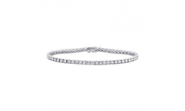 Shy Creation 14k White Gold Diamond Tennis Bracelet - SC55002330