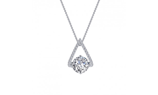 Lafonn Trapeze Solitaire Pendant Necklace - P0201CLP18