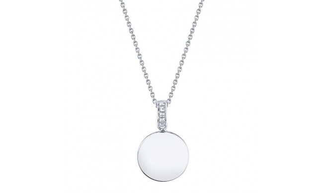 Shy Creation 14k White Gold Diamond Necklace - SC22003468AC