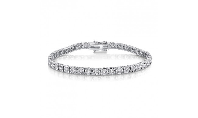 Shy Creation 14k White Gold Diamond Tennis Bracelet - SC55002952