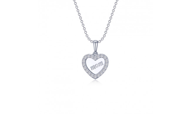 Lafonn Platinum Mom Heart Necklace - P0269CLP20