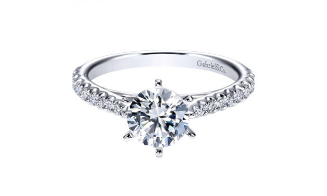 Gabriel & Co. 14k White Gold Contemporary Straight Engagement Ring - ER6692W44JJ