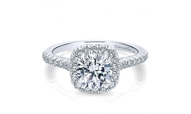 Gabriel & Co. 14k White Gold Entwined Halo Engagement Ring - ER12664R4W44JJ