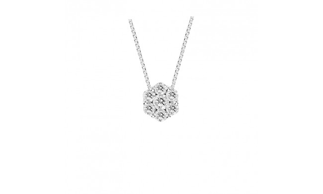 Louis Creations 14k White Gold Diamond Pendant - PRL1188K-035