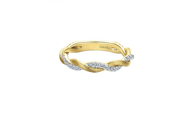 Gabriel & Co. 14k Yellow Gold Diamond Stackable Ladies' Ring