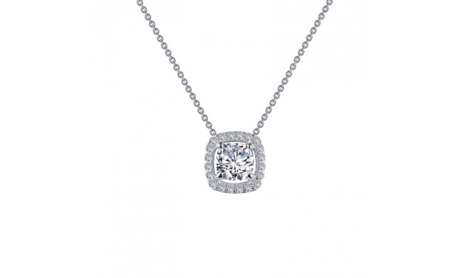 Lafonn Cushion-Cut Halo Necklace - N0100CLP18