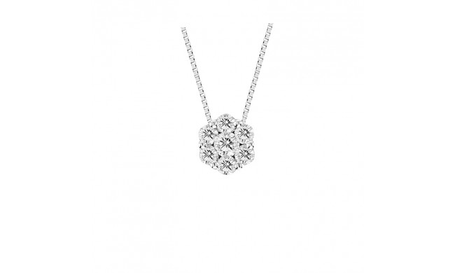 Louis Creations 14k White Gold Diamond Pendant - PRL1188K-050