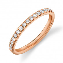 Shy Creation 14k Rose Gold Diamond Eternity Band - SC22004439