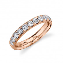 Shy Creation 14k Rose Gold Diamond Eternity Band - SC22005398EZ5.5