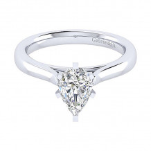 Gabriel & Co 14K White Gold Michelle Solitaire Diamond Engagement Ring - ER6685P4W4JJJ