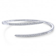 Gabriel & Co. 14k White Gold Demure Diamond Bangle Bracelet - BG4227-65W45JJ