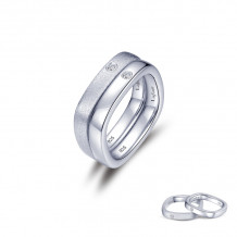 Lafonn Platinum Modern Shadow Wedding Band - R0479CLP06