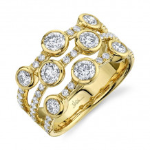 Shy Creation 14k Yellow Gold Diamond Womens Ring - SC55008500