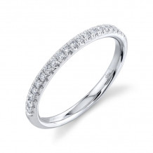 Shy Creation 14k White Gold Diamond Eternity Womens Band - SC22005278EZ7.5