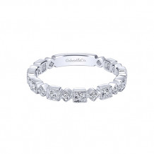 Gabriel & Co. 14k White Gold Diamond Stackable Ladies' Ring