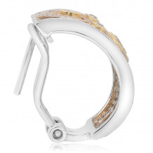 Roman & Jules Three Tone 18k Gold Hoops - KE2487WRY-18K