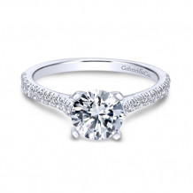 Gabriel & Co. 14k White Gold Contemporary Straight Engagement Ring - ER7224W44JJ