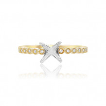 Roman & Jules 14k White Gold Milgrain Engagement Ring - ur1960-3