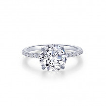 Lafonn Platinum Solitaire Engagement Ring - R0484CLP06