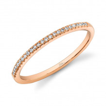 Shy Creation 14k Rose Gold Diamond Womens Band - SC55002544