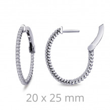 Lafonn 1.05 CTW Oval Hoop Earrings - E3030CLP00