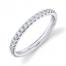 Shy Creation 14k White Gold Diamond Eternity Band - SC22004437EZ6.5