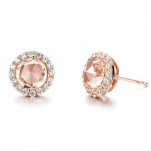 Lafonn Rose-Cut Halo Stud Earrings - E0278MGR00