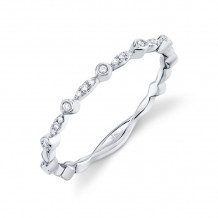 Shy Creation 14k White Gold Diamond Womens Band - SC55005122