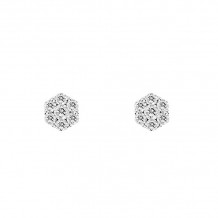 Louis Creations 14k White Gold Stud Earrings - ERL1188A-030