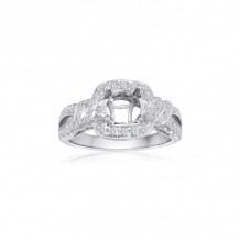 Roman & Jules 14k White Gold Split Shank Engagement Ring - 1109-1