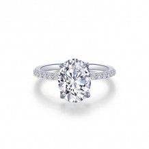 Lafonn Platinum Oval Solitaire Engagement Ring - R0482CLP06