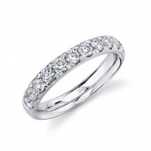 Shy Creation 14k White Gold Diamond Eternity Band - SC22005396EZ7.5