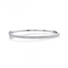 Shy Creation 14k White Gold Bangle Bracelet - SC55002255ZS
